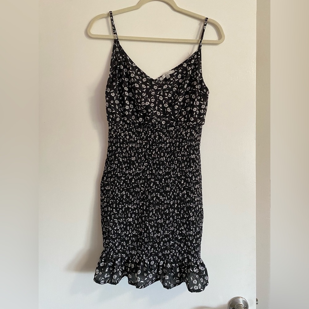 Black and white flower dress